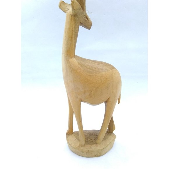 Pier1 Kenya HandCarved Wood Gazelle Antelope Mid Century Style Tall 12" Figurine - Picture 6 of 10